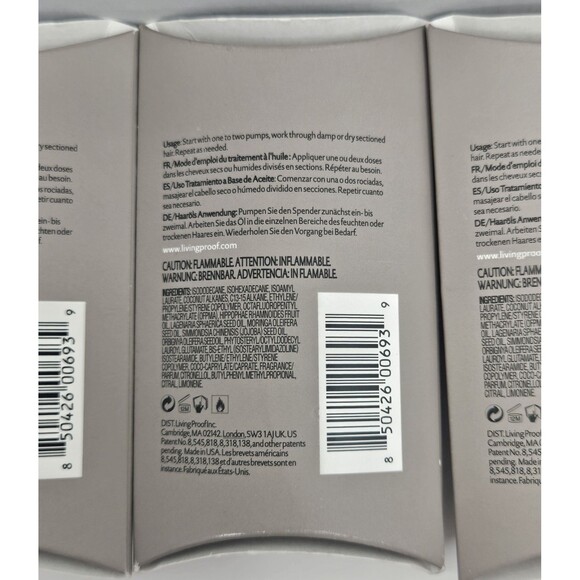 Lot Of 3 Living Proof No Frizz Nourishing Oil, 0.2 oz Deluxe Sample NIB - Picture 3 of 3